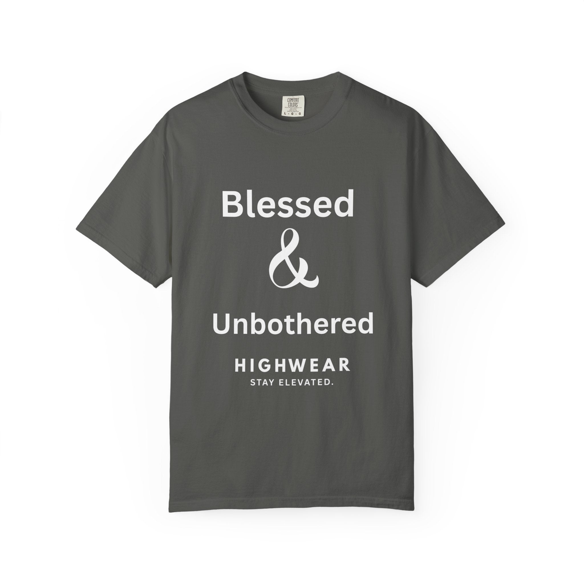 Blessed and Unbothered Shirt – Minimal Faith Streetwear Tee | Comfort Colors 1717 | HighWear