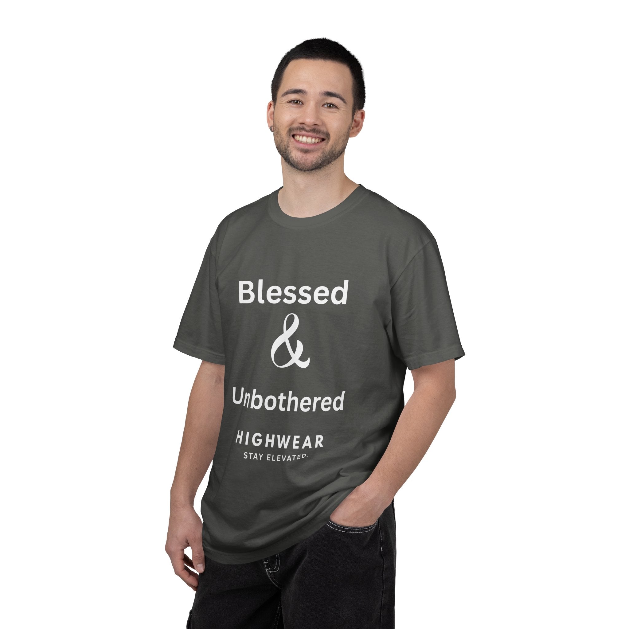 Blessed and Unbothered Shirt – Minimal Faith Streetwear Tee | Comfort Colors 1717 | HighWear