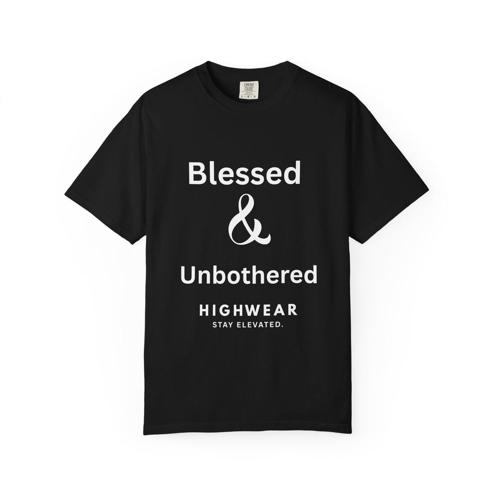 Blessed and Unbothered Shirt – Minimal Faith Streetwear Tee | Comfort Colors 1717 | HighWear